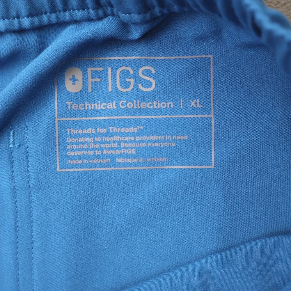 FIGS Scrub Pants Mens XL Blue Excellent Technical Collection Cargo TM3001